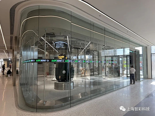 上海松江印象城Aape店鋪LED顯示屏設(shè)計、安裝